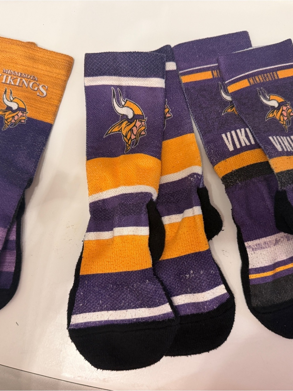 Youth Minnesota Vikings Socks- 3 pairs